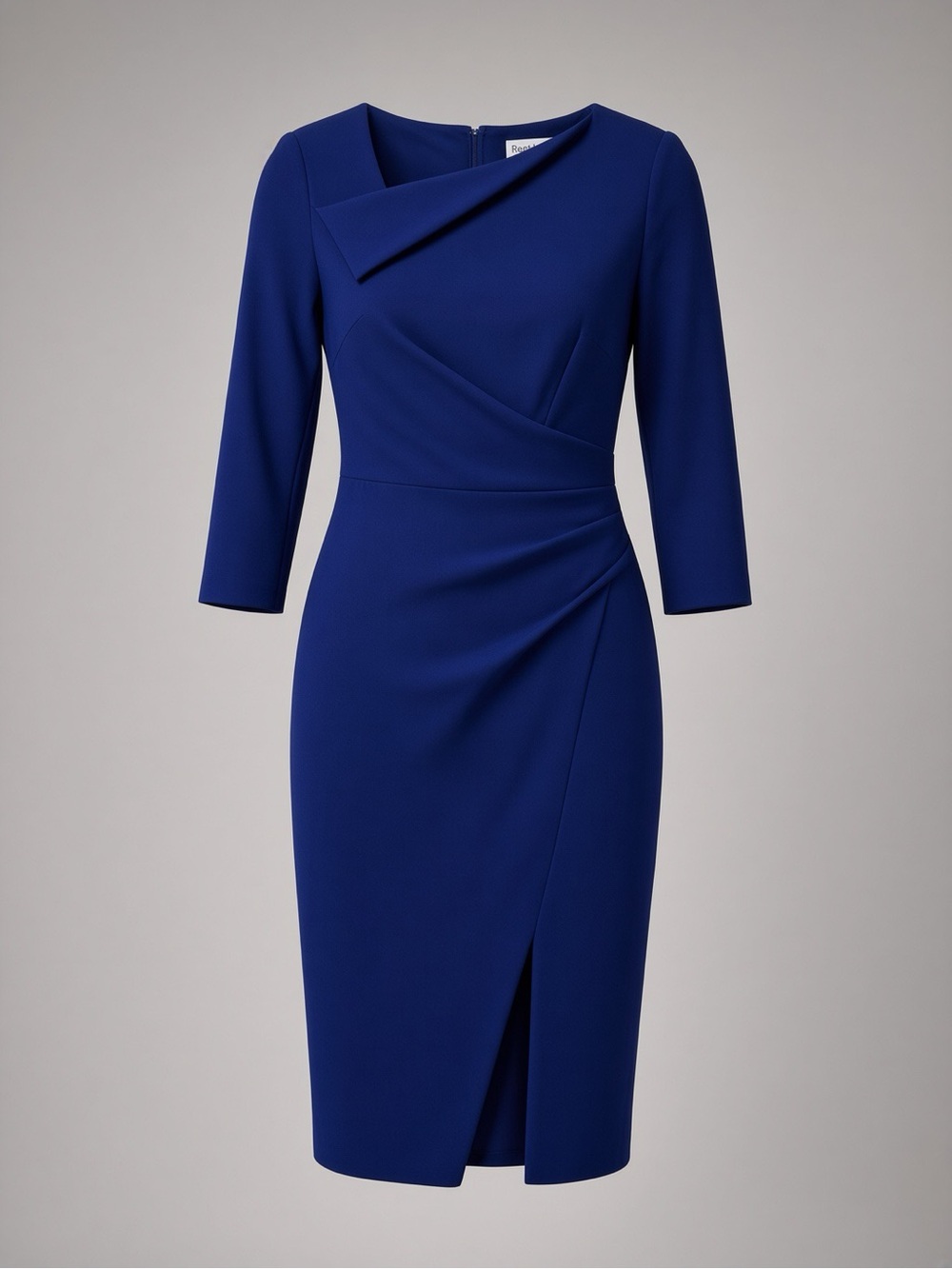 Calvin Klein Cobalt Blue Long Sleeve Sheath Dress